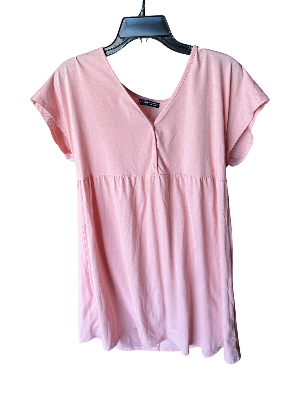 Soft Pink V-Neck ladies dress